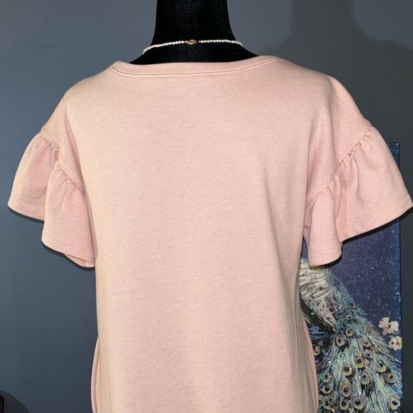 Loft Size S Pink Flutter Sleeve Dress - Picture 9 of 12